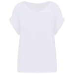 T-shirt écoresponsable manches à revers femme