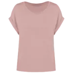 T-shirt écoresponsable manches à revers femme