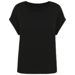 T-shirt écoresponsable manches à revers femme