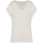 T-shirt écoresponsable loose à col V femme