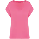 T-shirt écoresponsable loose à col V femme
