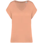 T-shirt écoresponsable loose à col V femme