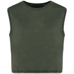 T-shirt écoresponsable  crop sans manche femme