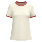 T-shirt ringer écoresponsable à bords contrastés effet délavé femme