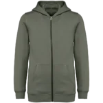 Sweat-shirt écoresponsable zippé à capuche enfant