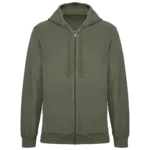 Sweat-shirt écoresponsable en éponge zippé à capuche homme
