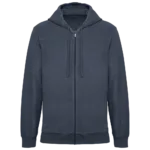 Sweat-shirt écoresponsable en éponge zippé à capuche homme