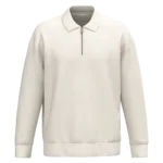 Sweat-shirt écoresponsable quart zip col polo à épaules tombantes unisexe