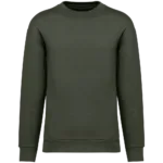 Sweat-shirt écoresponsable à col rond à épaules tombantes molleton gratté unisexe