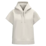 Sweat-shirt écoresponsable à capuche oversize sans manches French Terry femme