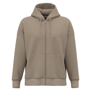 Sweat-shirt écoresponsable zippé à capuche oversize unisexe