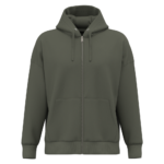Sweat-shirt écoresponsable zippé à capuche oversize unisexe