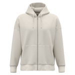 Sweat-shirt écoresponsable zippé à capuche oversize unisexe
