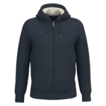 Sweat-shirt écoresponsable zippé doublé en sherpa unisexe