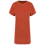Robe t-shirt écoresponsable en éponge à épaules tombantes femme
