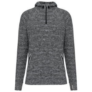 Sweat-shirt à capuche 1/4 zip sport unisexe