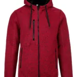 Veste à capuche chinée homme