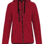 Veste à capuche chinée femme