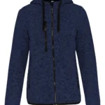 Veste à capuche chinée femme