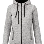 Veste à capuche chinée femme