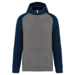 Sweat-shirt capuche bicolore enfant