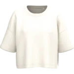 Sweat-shirt crop à manches courtes col rond femme