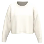 Sweat-shirt crop col rond femme