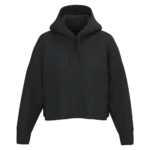 Sweat-shirt crop à capuche femme