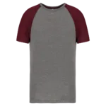 T-shirt triblend bicolore sport manches courtes unisexe