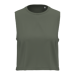 T-shirt crop sans manches femme