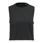 T-shirt crop sans manches femme