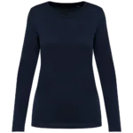 T-shirt Supima® col rond manches longues femme