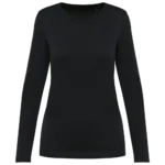 T-shirt Supima® col rond manches longues femme