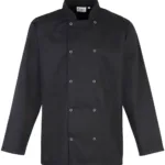 Veste de cuisine manches longues à boutons pression