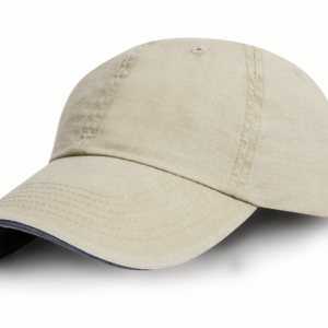 Casquette coton fine ligne lavé avec visière sandwich