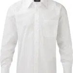 Chemise homme popeline polycoton manches longues