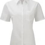 Chemise femme popeline polycoton manches courtes
