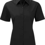 Chemise femme popeline polycoton manches courtes