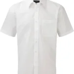 Chemise homme popeline polycoton manches courtes