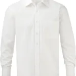 Chemise homme popeline pur coton manches longues