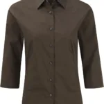 Chemise fittée femme manches 3/4