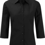 Chemise fittée femme manches 3/4