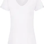T-shirt femme col v Valueweight (61-398-0)