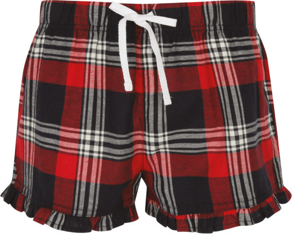 Short femme à motif tartan