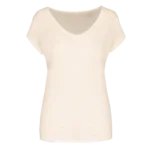 T-shirt col V en lin femme