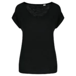 T-shirt col V en lin femme