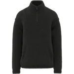 Sweat-shirt 1/4 zip à épaules tombantes en sherpa unisexe