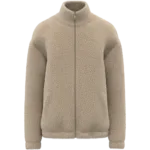 Sweat-shirt zippé à épaules tombantes en sherpa unisexe