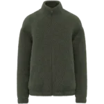 Sweat-shirt zippé à épaules tombantes en sherpa unisexe