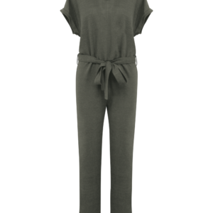 Combinaison en maille manches courtes en lin femme